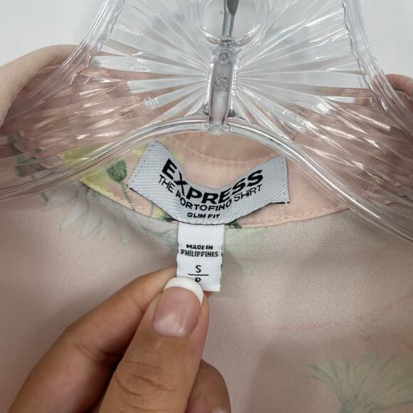 Express Slim Fit Portofino Long Sleeve Top Size Small - Picture 6 of 8